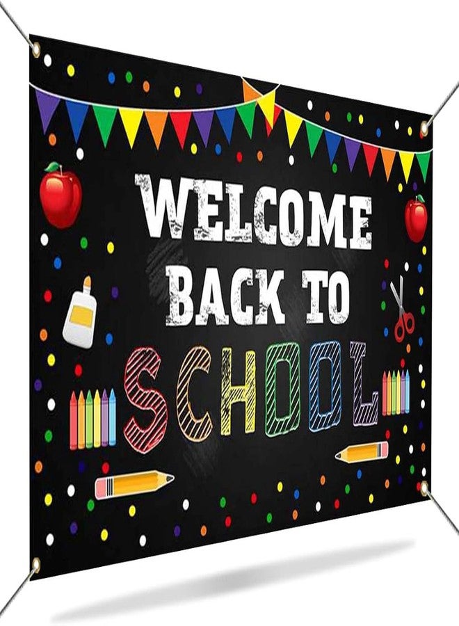 موكسيكا خلفية موتشيكا للعودة إلى المدرسة، خلفيات تصوير اليوم الأول من المدرسة، قلم رصاص لليوم الأول من رياض الأطفال، لافتة زينة حفلة العودة إلى المدرسة - Image 1